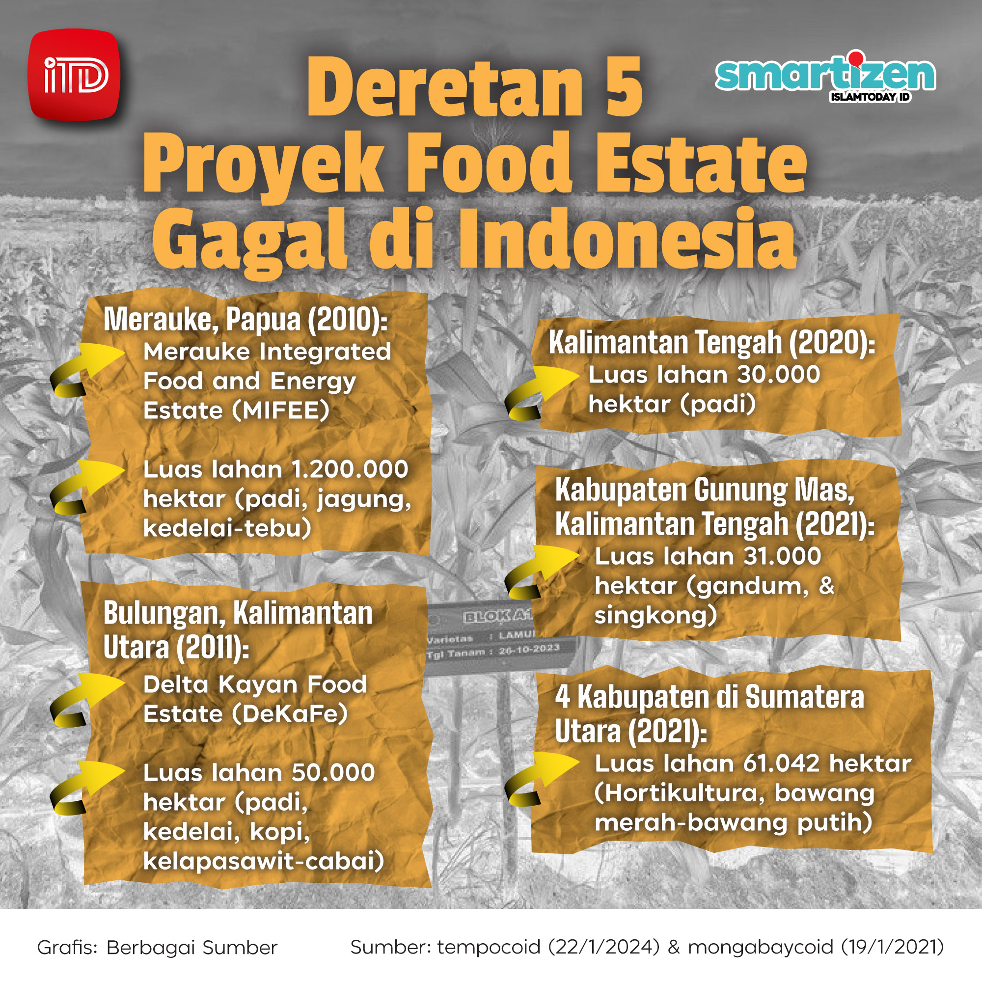 Deretan 5 Proyek Food Estate Gagal Di Indonesia Archives IslamToday