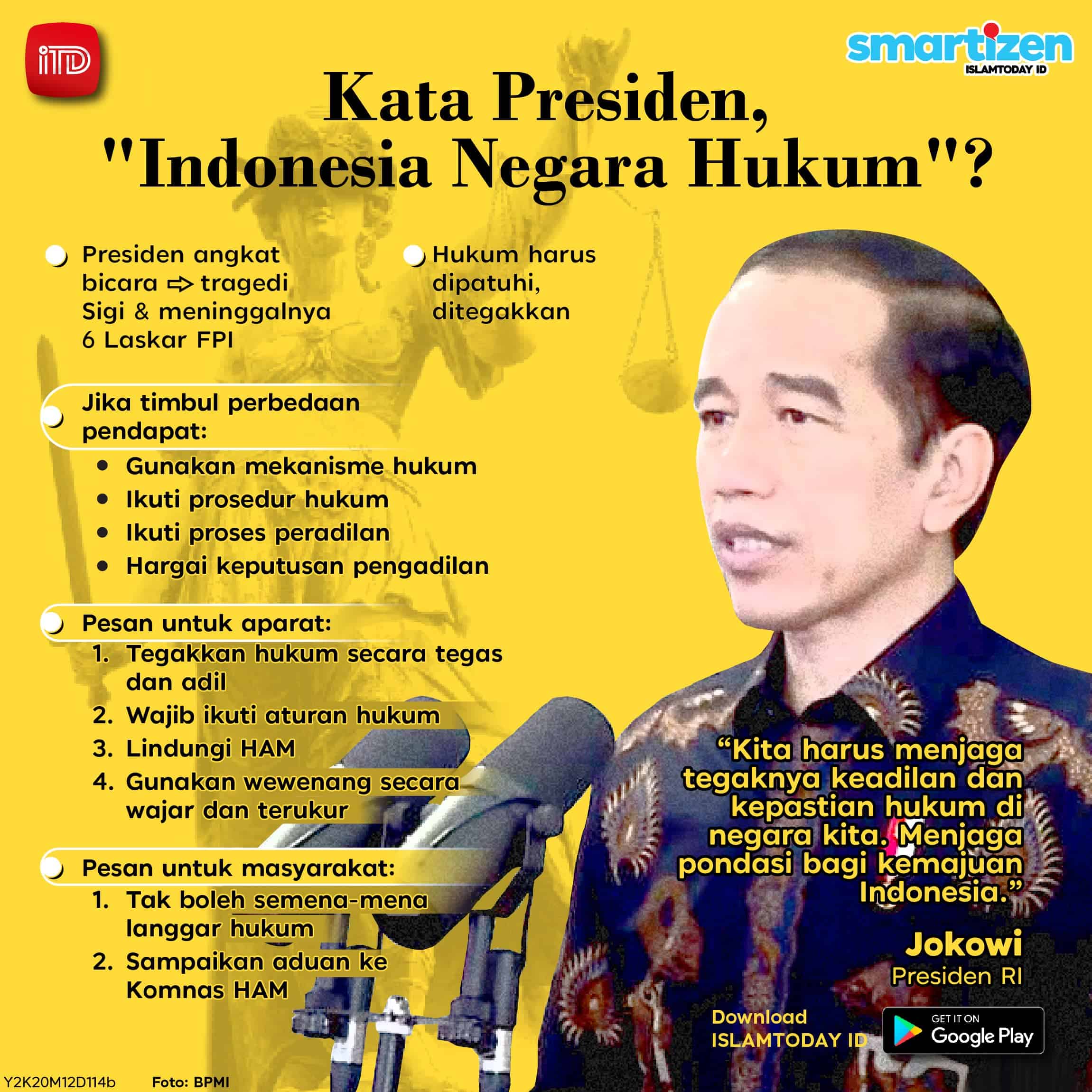 Kata Presiden, "Indonesia Negara Hukum" ? - IslamToday